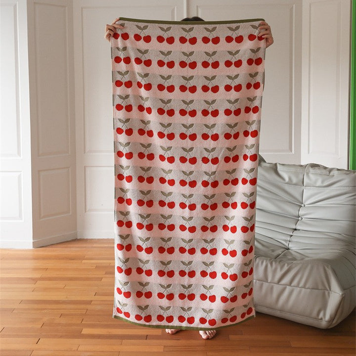 Soft Jacquard Guest Towel with Cherry Pattern Kalsten