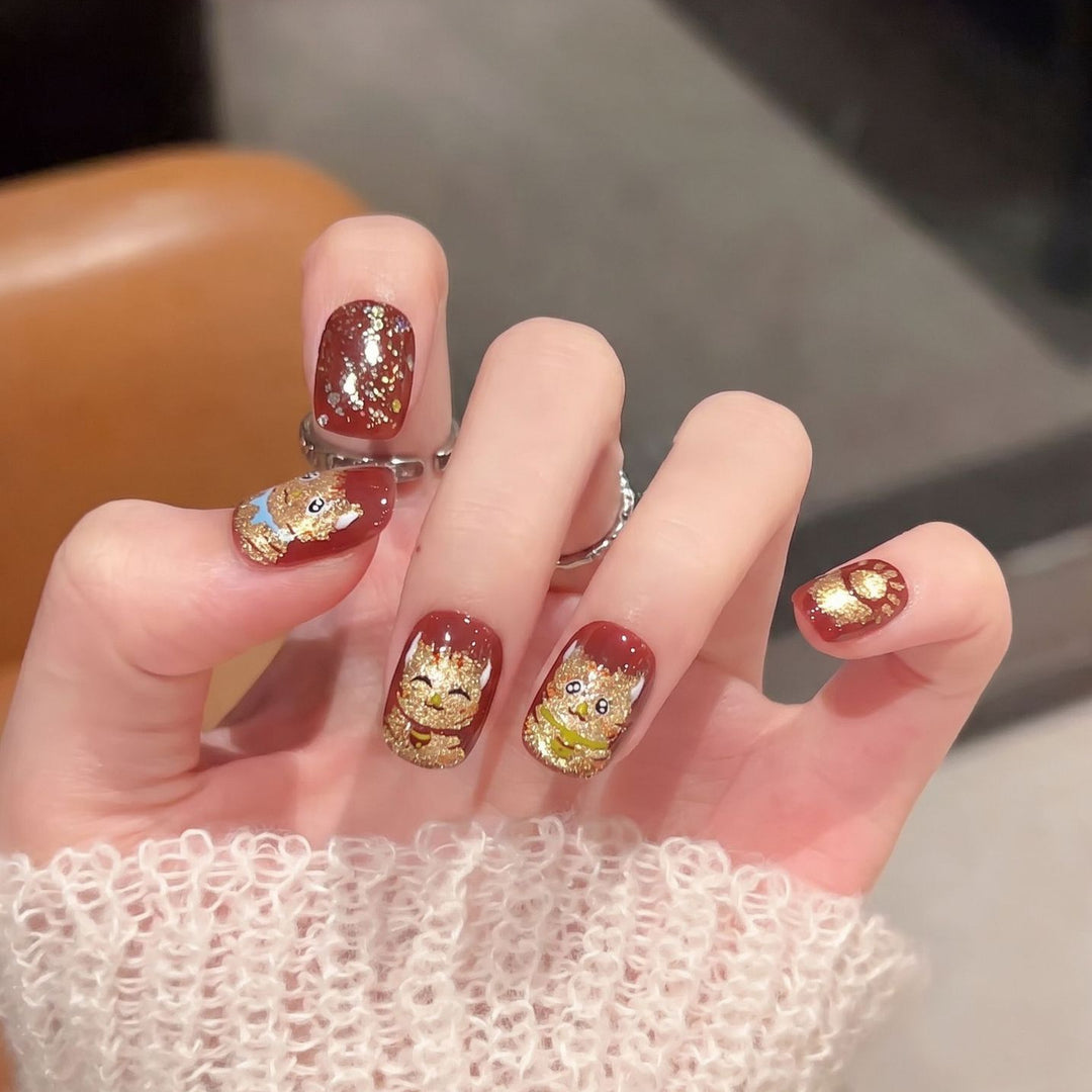 Decorative Cat-Themed Nail Art Set Kalsten