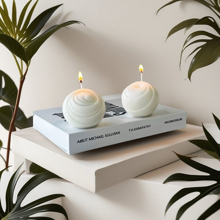 Sculptural Spiral Candle