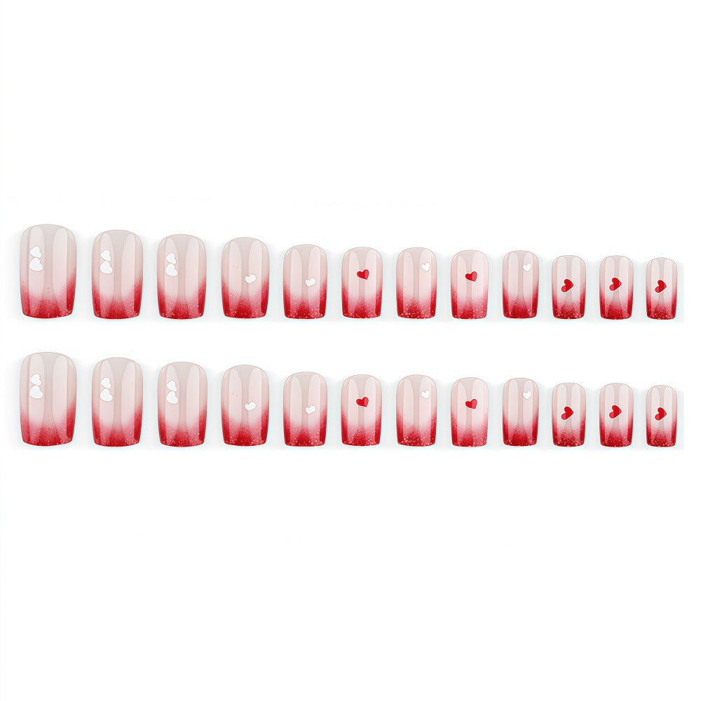 Romantic Nail Art with Heart Motifs Kalsten