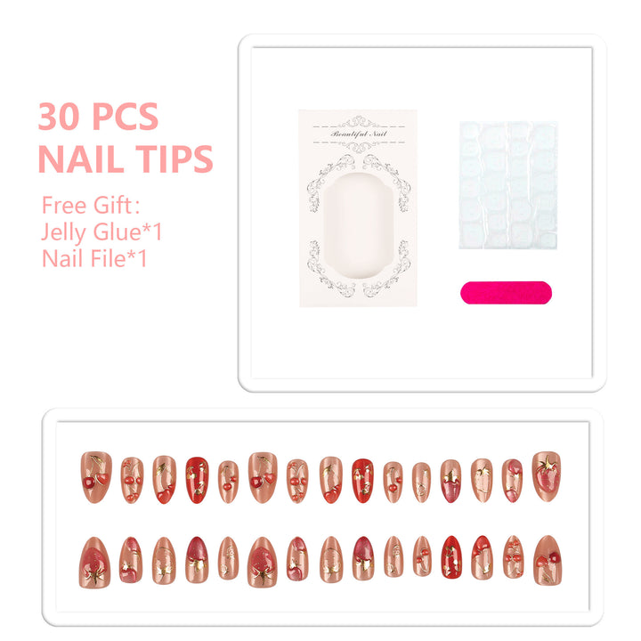 Artistic Fruit-Themed Press-On Nails