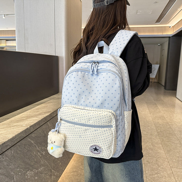 Playful Star-Patterned School Backpack Kalsten