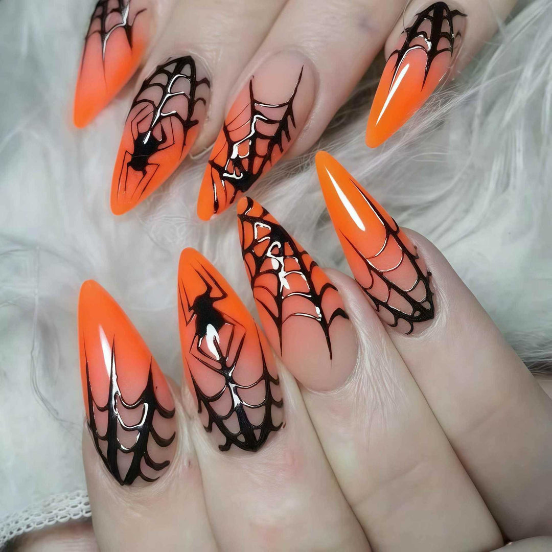 Artful Ghost-Themed Press-On Nails Kalsten
