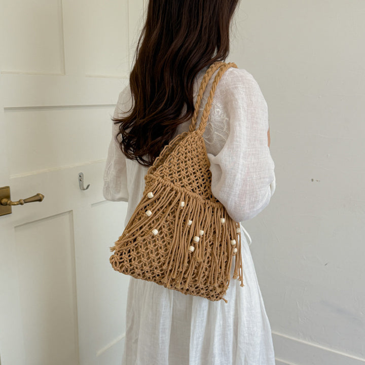 Handcrafted Macrame Bag with Tassels Kalsten