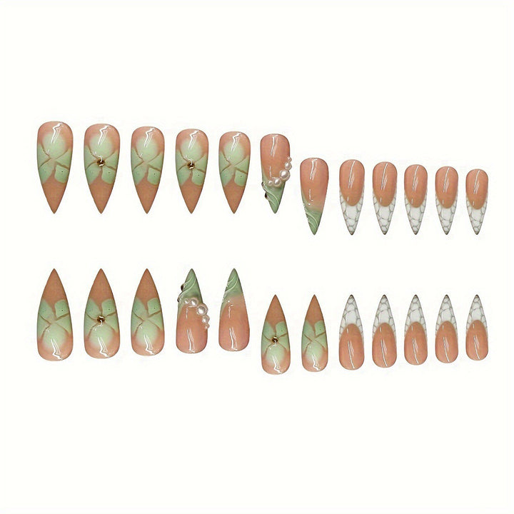 Decorative Stiletto Press-On Nail Extensions Kalsten