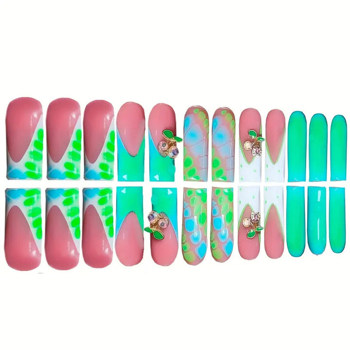 Artistic Floral-Inspired Press-On Nail Set Kalsten
