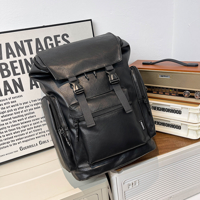 Vintage Style Leather Backpack Kalsten