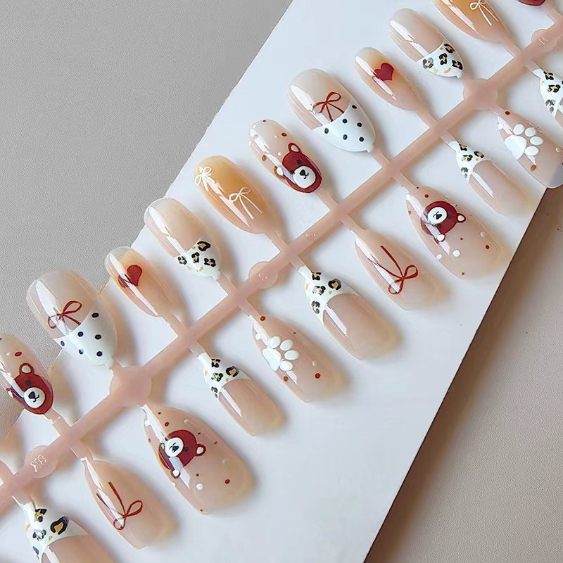 Artificial nails with animal and flower motifs Kalsten