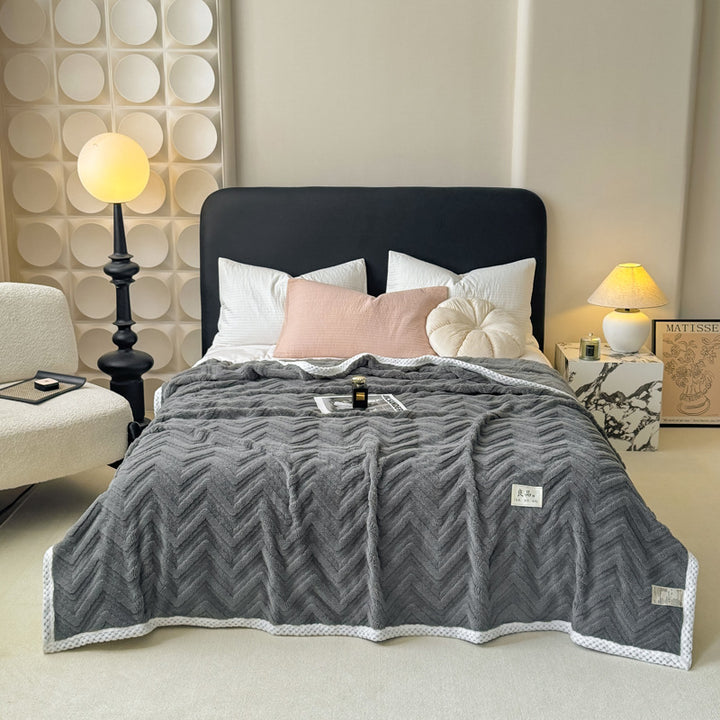 Herringbone Knit Throw Blanket