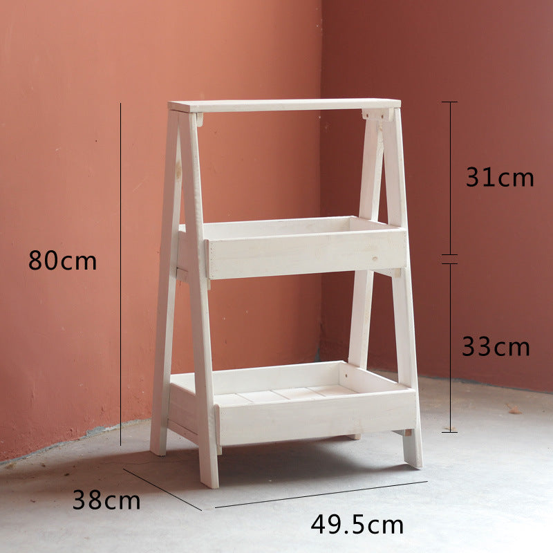 Multifunctional Wooden Step Ladder Kalsten