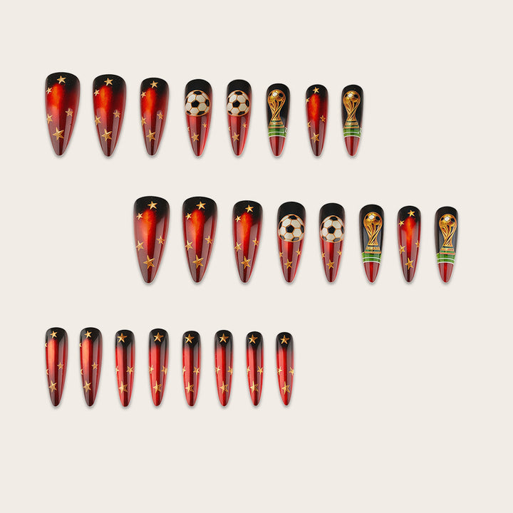 Creative Football Art Nails Kalsten