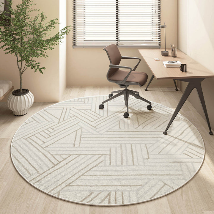 Round Textured Area Rug