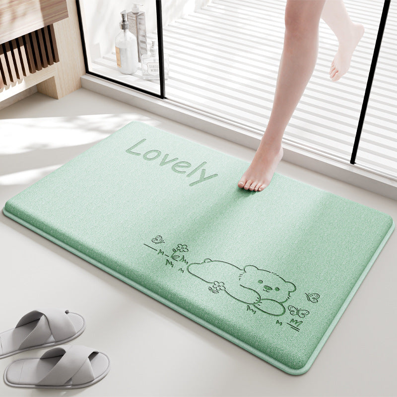 Cute Bear Design Bathroom Mat Kalsten