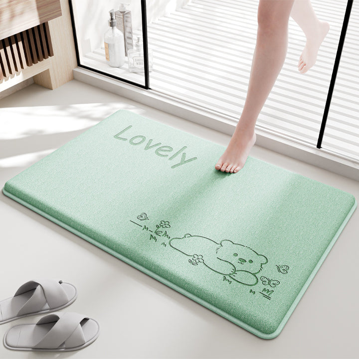 Cute Bear Design Bathroom Mat Kalsten
