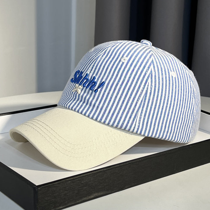 Striped Cotton Baseball Cap
