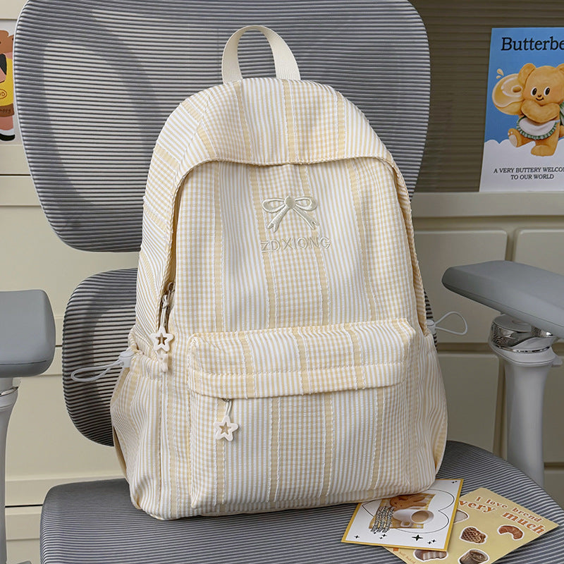 Adorable Striped Graphic Backpack Kalsten