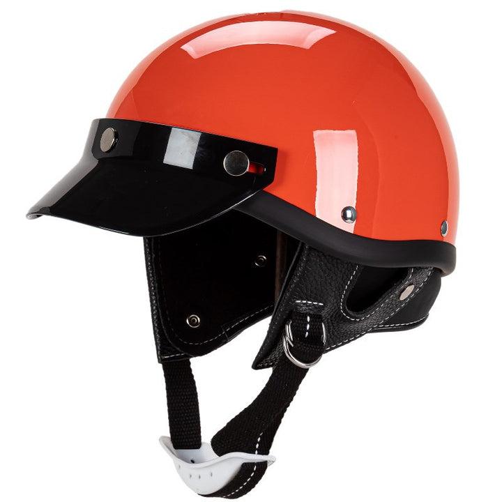Classic Motorcycle Half-Helmet with Visor Kalsten