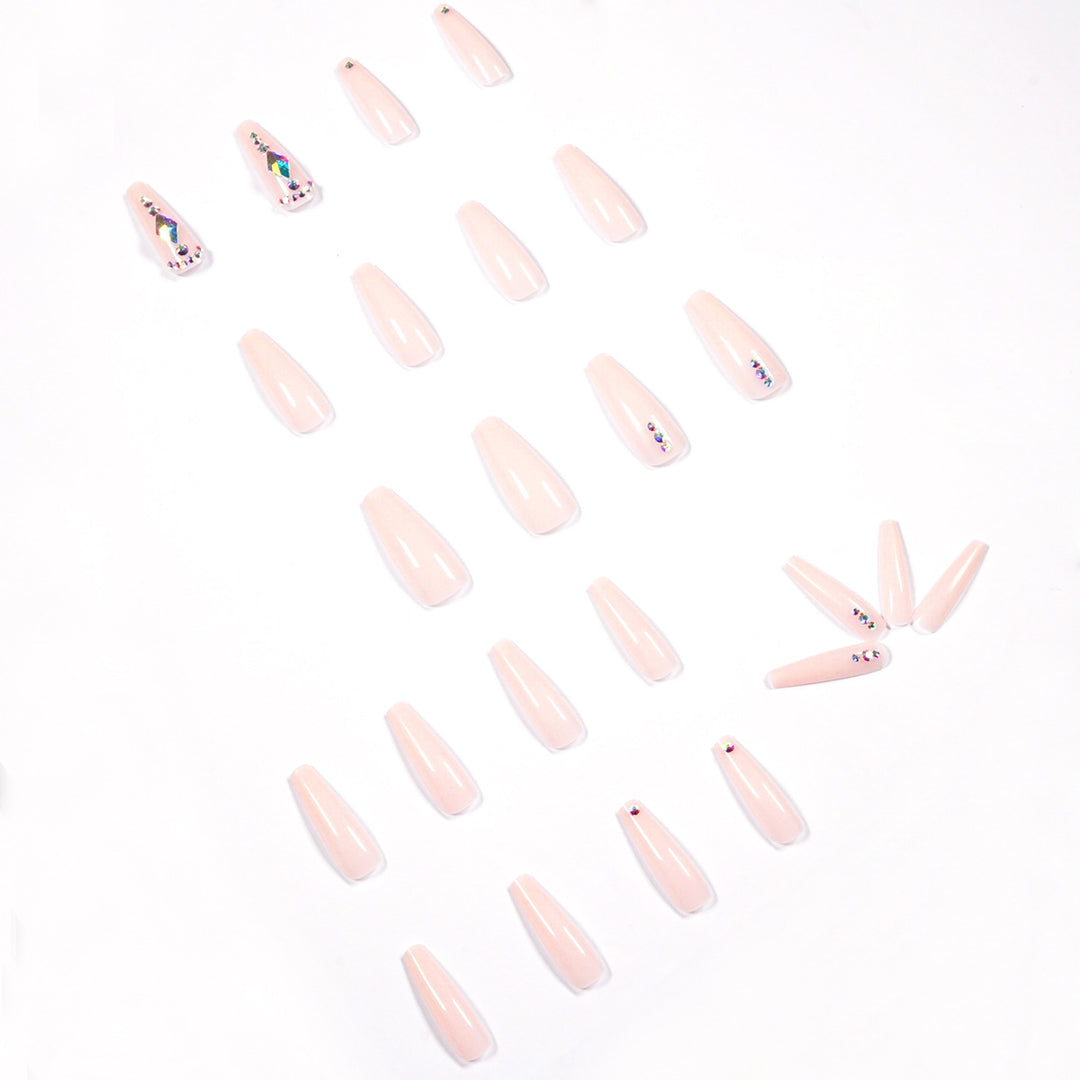 Glamorous nail extensions with rhinestone embellishments Kalsten