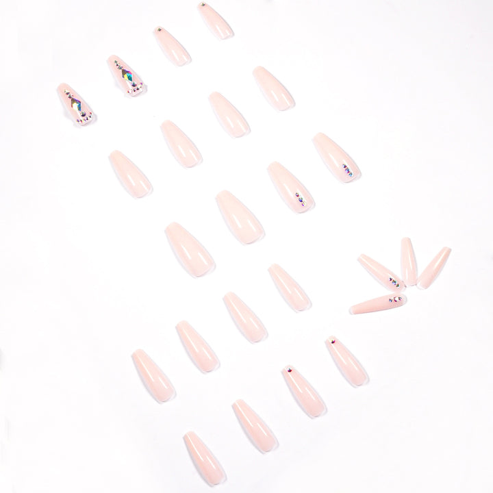 Glamorous nail extensions with rhinestone embellishments Kalsten