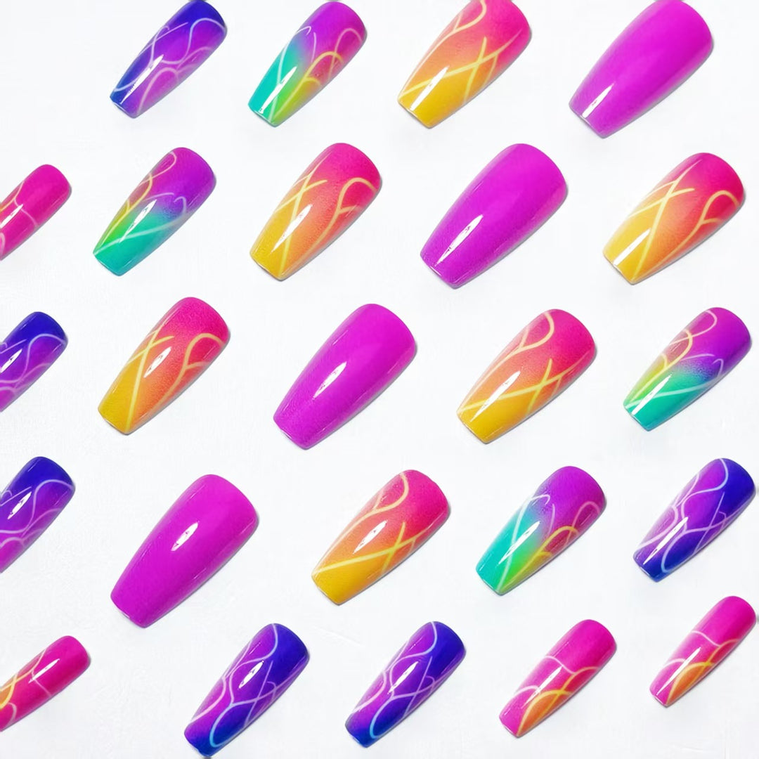 Colorful Gradient Nail Art Kalsten