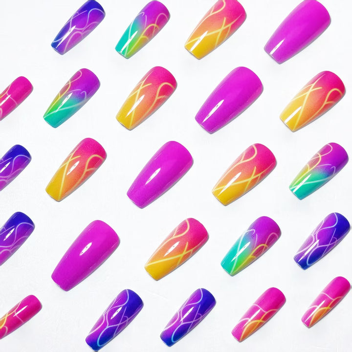 Colorful Gradient Nail Art Kalsten