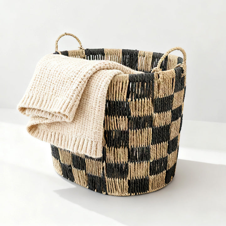 Stylish storage basket with handles Kalsten
