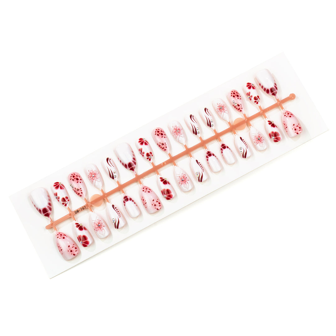 Floral-Inspired Press-On Nail Art Set