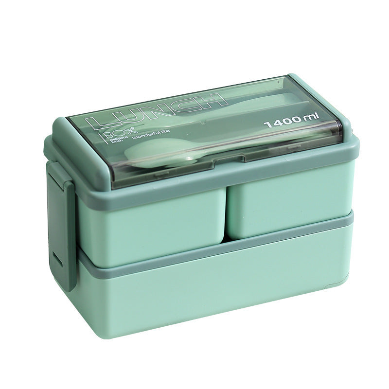 Multifunctional Food Storage Lunch Box with Built-In Utensil Set