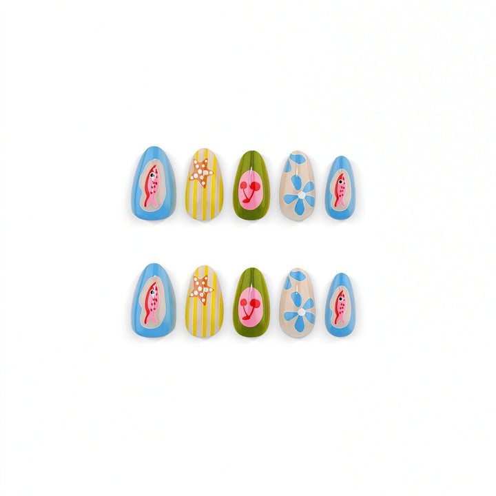 Artificial Nails in Creative Summer Design Kalsten