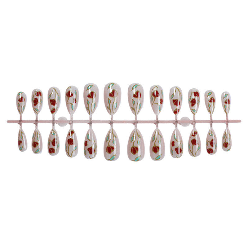 Floral Design Press-On Nails Kalsten