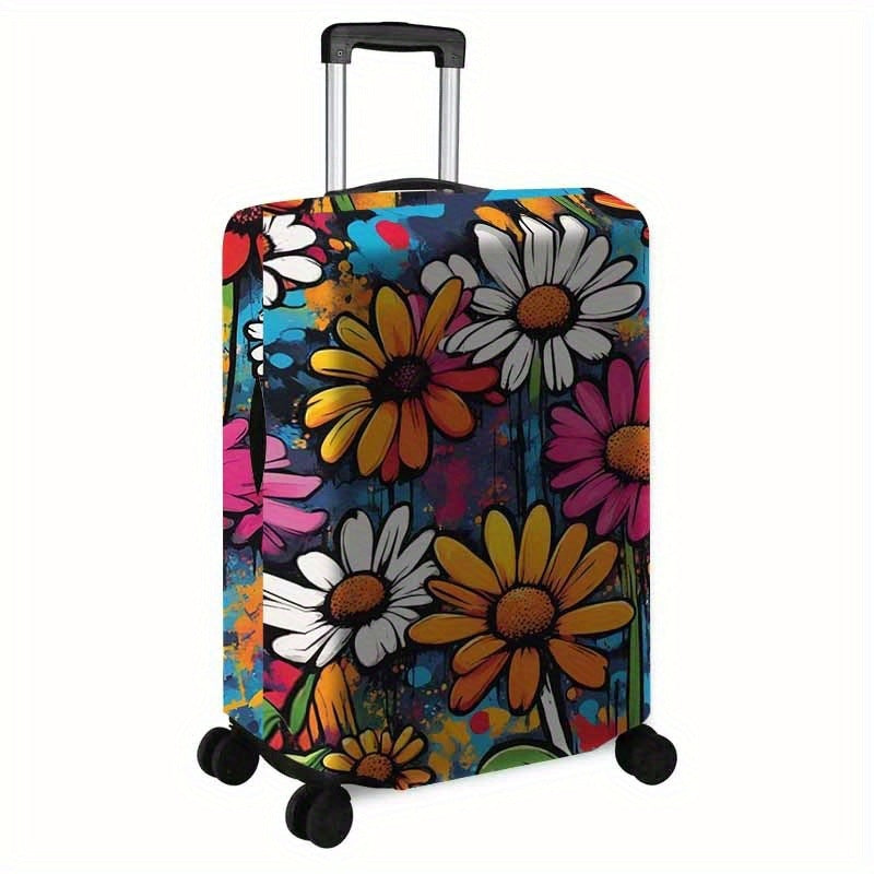 Floral-Illustrated Hard Shell Travel Suitcase Kalsten