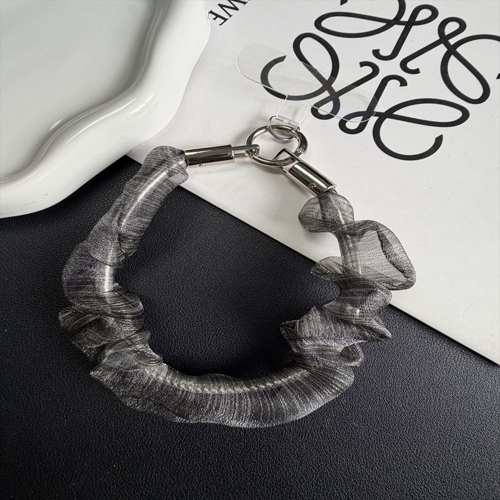 Ruffled Hair Tie Keychain Holder Kalsten