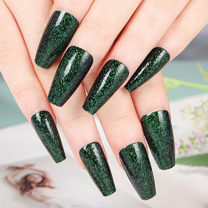 Glamorous Glitter Artificial Nails Kalsten