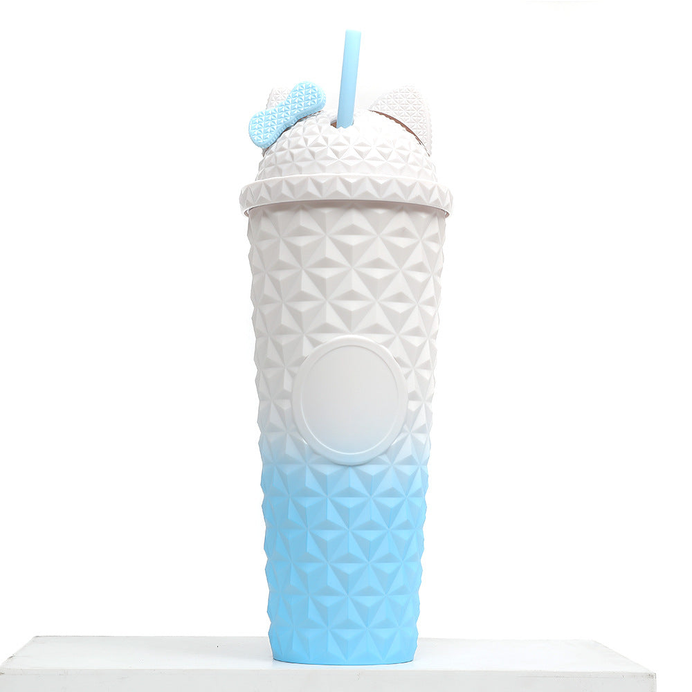 Ladies playful drinking cup with cat ears and integrated straw Kalsten