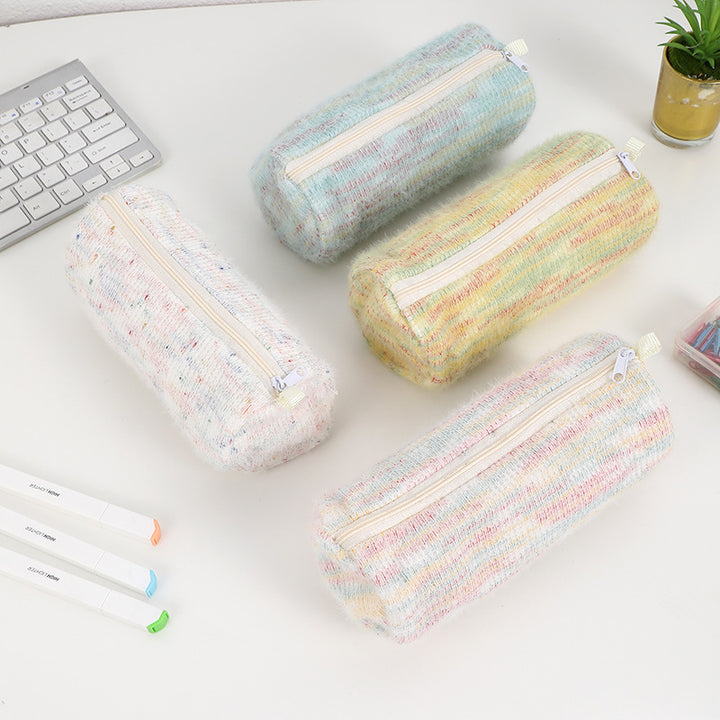 Cozy Multi-Color Zippered Pencil Case