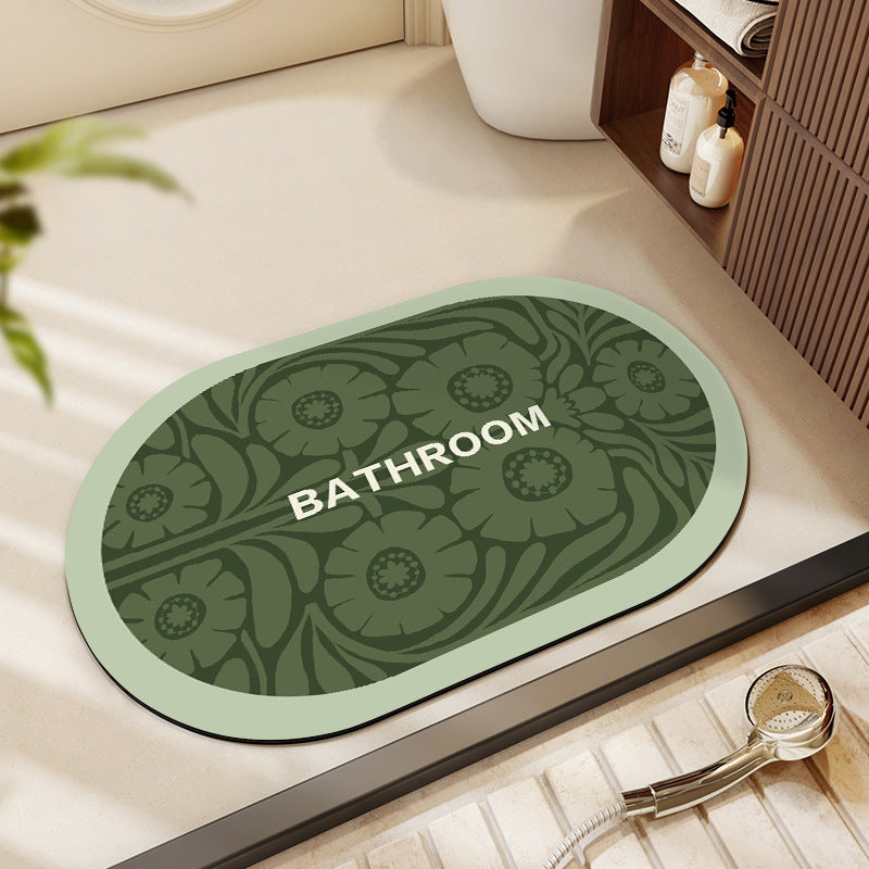 Decorative Floral Bathroom Mat Kalsten