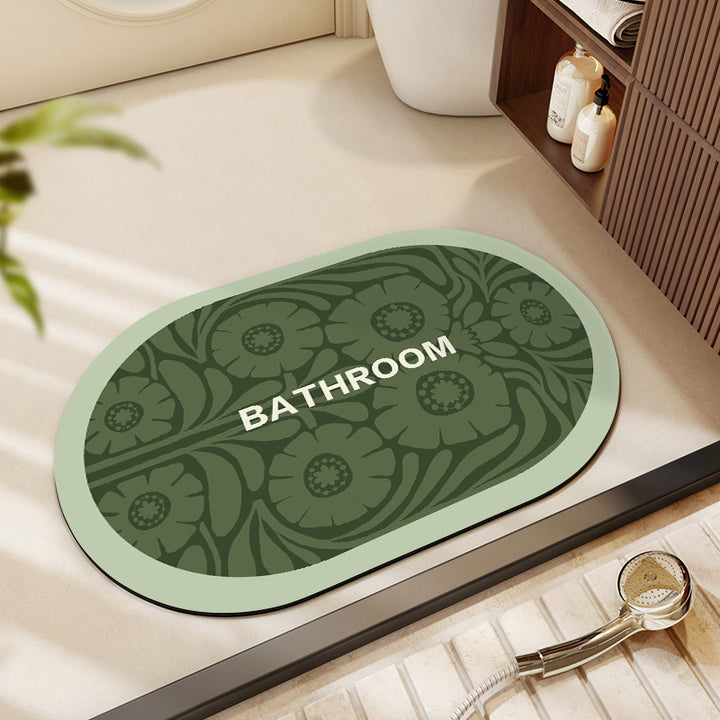 Decorative Floral Bathroom Mat Kalsten