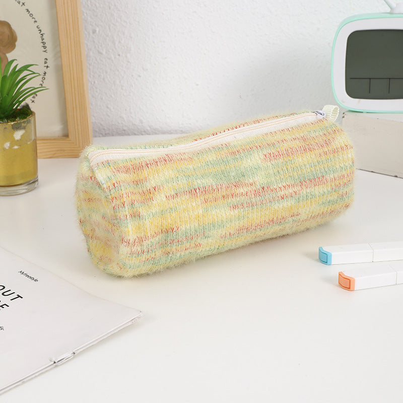 Cozy Multi-Color Zippered Pencil Case