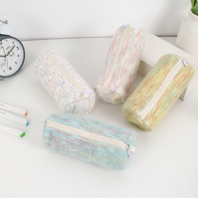 Cozy Multi-Color Zippered Pencil Case