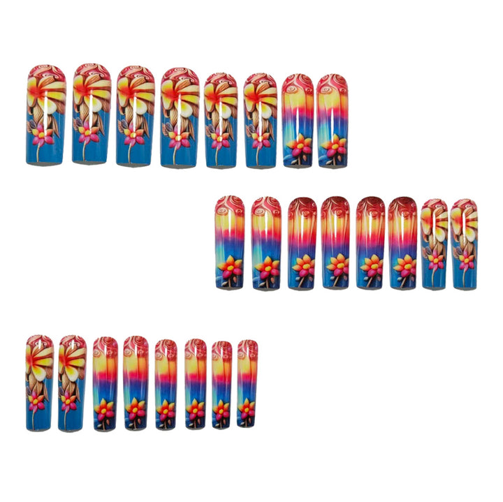 Artificial nails in stylish floral design Kalsten