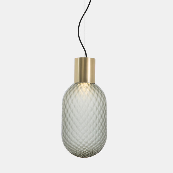 Glass Mushroom Table Lamp with Decorative Base