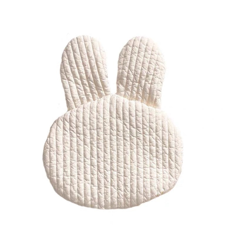 Quilted Bear-Ear Nursery Floor Cushion Pillow
