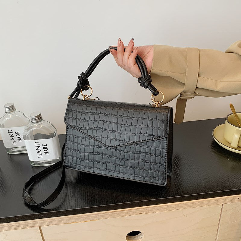 Crocodile-Embossed Handcrafted Crossbody Bag Kalsten