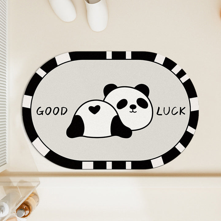 Panda-Themed Decorative Bath Mat