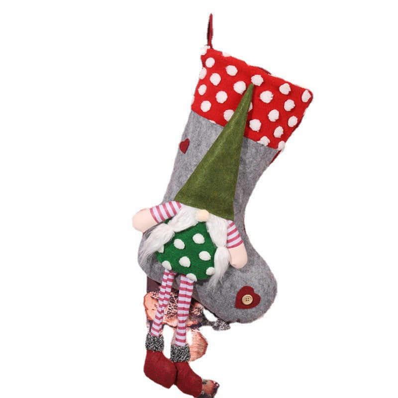 Playful Christmas stocking with gnome motif Kalsten
