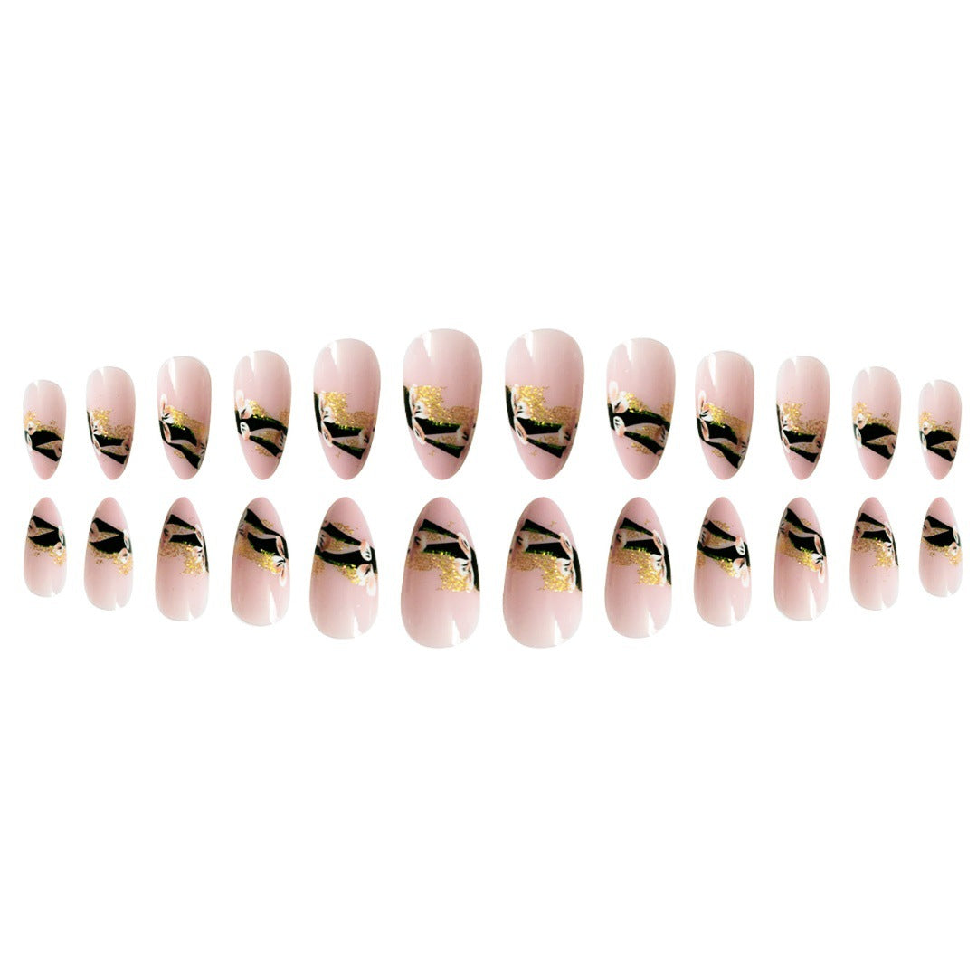 Elegant Floral Tip Press-On Nails Kalsten
