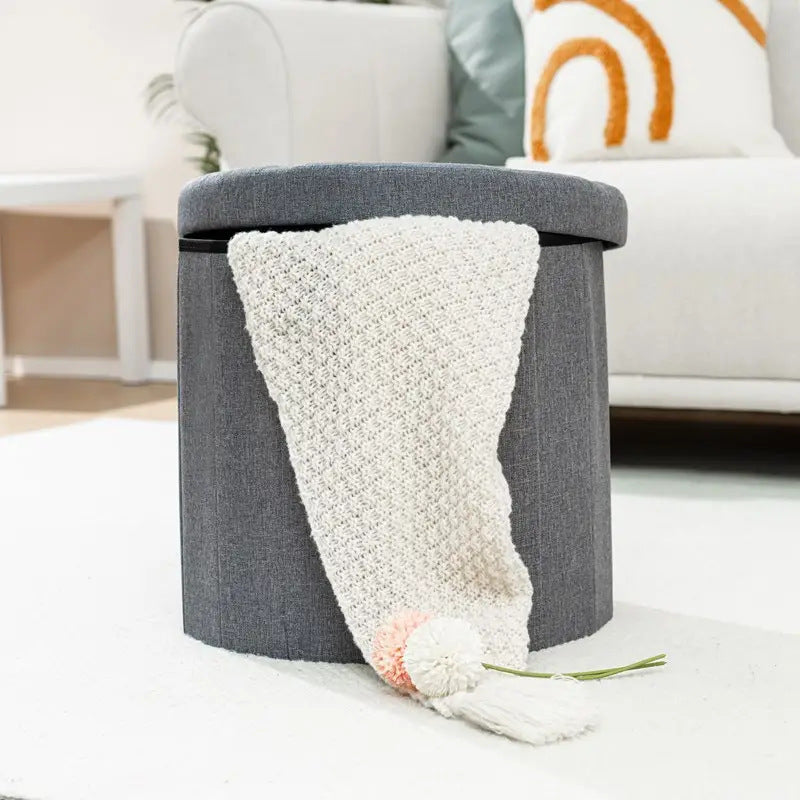 Folding Storage Pouf Kalsten