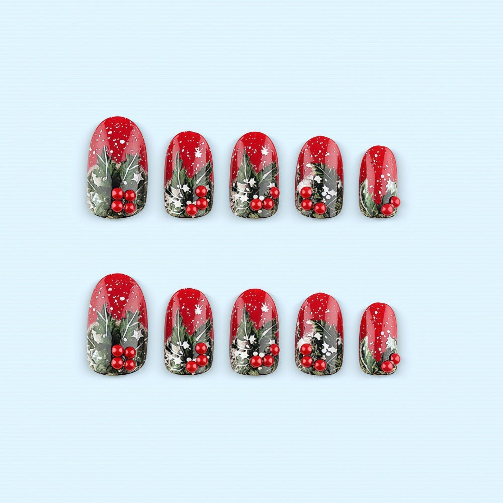 Artificial nails with festive Christmas design Kalsten