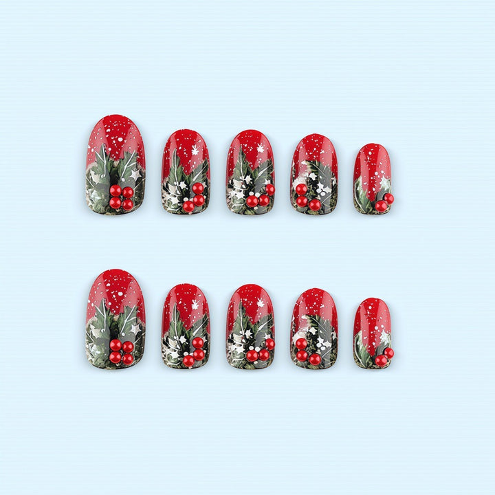Artificial nails with festive Christmas design Kalsten