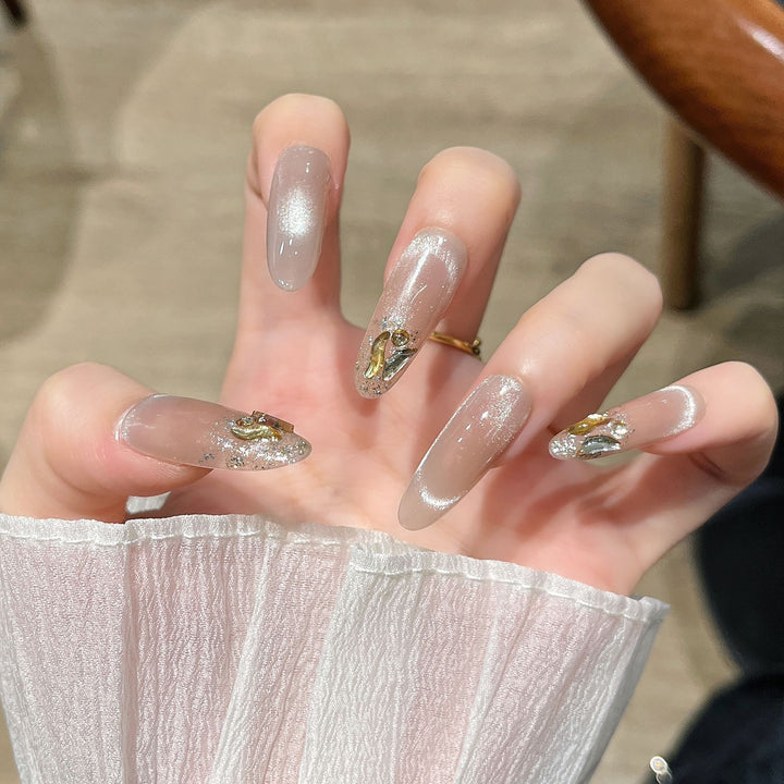 Glitter-Embellished Press-On Nail Extensions Kalsten